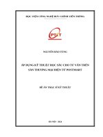 Áp dụng kỹ thuật học sâu cho tư vấn trên sàn thương mại Điện tử postmart