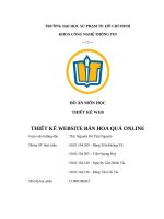 Đồ Án môn học thiết kế web thiết kế website bán hoa quả online