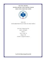 Báo cáo thí nghiệm phân tích vi sinh vật thực phẩm 1