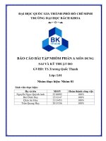 Báo cáo bài tập nhóm phần a môn dung sai và kỹ thuật Đo