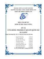 Đồ Án kinh tế học Đại cương Đề tài cửa hàng thanh lý kí gửi quần Áo el gato