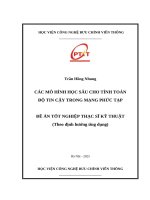 Các mô hình học sâu cho tính toán Độ tin cậy trong mạng phức tạp