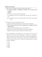 Multiple choice questions and answers capital investment