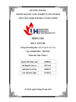 IUH | BÁO CÁO | ENZYME