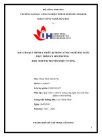 IUH | BÁO CÁO QUÁ TRÌNH & THIẾT BỊ TRONG CÔNG NGHỆ HÓA CHẤT THỰC PHẨM VÀ MÔI TRƯỜNG | THIẾT BỊ TRUYỀN NHIỆT VỎ ỐNG
