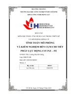 IUH | Báo cáo Ứng dụng CAE trong thiết kế và mô phỏng động cơ | Tính toán mô phỏng và kiểm nghiệm bền cụm chi tiết phát lực động cơ 1NZ - GE