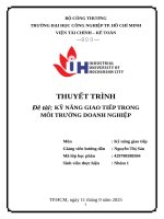IUH | Thuyết trình Các kỹ năng giao tiếp trong môi trường doanh nghiệp