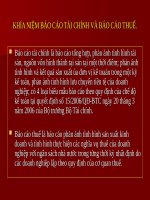 Bài Giảng Phân Biệt Báo Cáo Tài Chính Và Báo Cáo Thuế.ppt