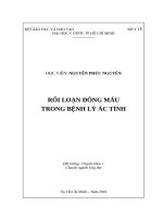 Rối loạn Đông máu trong bệnh lý Ác tính