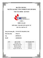 IUH | Tiểu luận Thanh toán quốc tế | Chứng từ