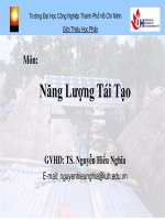 IUH | Bài giảng | Năng lượng tái tạo | Chương 2: Năng lượng mặt trời