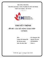 IUH | Thuyết trình Các kỹ năng giao tiếp cơ bản |