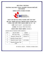 IUH | BÁO CÁO ĐỒ ÁN CÔNG NGHỆ CHẾ TẠO MÁY | THIẾT KẾ QUY TRINH CÔNG NGHỆ GIA CÔNG CHI TIẾT TIẾT DẠNG HỘP GX 15 – 32