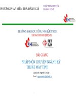 IUH - BÀI GIẢNG - NHẬP MÔN CHUYÊN NGÀNH KỸ THUẬT MÁY TÍNH - Nguyễn Tấn Lộc