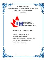 IUH - Bài tập lớn Lý thuyết ô tô
