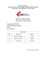 IUH - BÁO CÁO THỰC HÀNH PHỤ GIA THỰC PHẨM - PHỤ GIA TẠO GEL