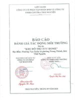 Báo cáo Đánh giá tác Động môi trường dự Án khu Đô thị city home
