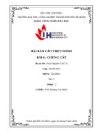 IUH - BÀI BÁO CÁO THỰC HÀNH - BÀI 6 : CHƯNG CẤT