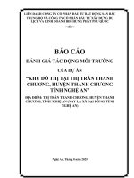 Báo cáo dtm dự Án khu Đô thị tại thị trấn thanh chương huyện thanh chương tỉnh nghệ an