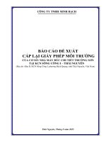 Báo cáo Đề xuất cấp lại giấy phép môi trường của nhà máy Đúc chi tiết trường sơn tại khu công nghiệp sông công i   thái nguyên