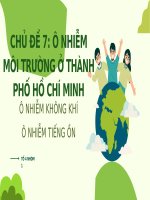 CHỦ ĐỀ Ô NHIỄM KHÔNG KHÍ/TIẾNG ỒN