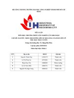 IUH - TIỂU LUẬN PHƯƠNG PHÁP LUẬN NGHIÊN CỨU KHOA HỌC - NGUYÊN  NHÂN ẢNH HƯỞNG ĐẾN SỰ HÀI LÒNG CỦA SINH VIÊN VỀ VIỆC HỌC TRỰC TUYẾN