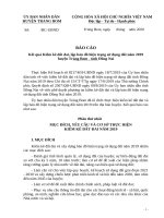 Kết quả Kiểm kê đất đai, lập bản đồ hiện trạng sử dụng đất năm 2019 huyện Trảng Bom - tỉnh Đồng Nai