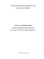 BÁO CÁO THUYẾT MINH KẾT QUẢ KIỂM KÊ ĐẤT ĐAI NĂM 2024 XÃ AN VIỄN, HUYỆN TRẢNG BOM, TỈNH ĐỒNG NAI
