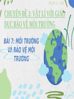 Chủ Đề 3 Bài 7 Chuyên đề lí 10