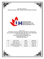 IUH - Tiểu luận Phương pháp luận nghiên cứu khoa học - Yếu tố ảnh hưởng của việc mua thực phẩm hữu cơ của người tiêu dùng
