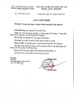 Báo cáo Đề xuất cấp giấy phép môi trường của trung tâm y tế sông công