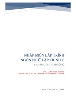 IUH - Bài giảng - Nhập môn lập trình Ngôn ngữ lập trình C