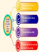 Bài giảng Chuyên đề học tập vật lí 12-Chân trời sáng tạo. Bài 1. Các Đặc trưng của dòng Điện xoay chiều