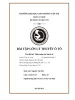 Báo cáo btl lí thuyết Ô tô