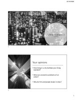 Lecture cho môn Kinh tế đô thị
