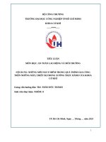IUH - TIỂU LUẬN AN TOÀN LAO ĐỘNG VÀ MÔI TRƯỜNG - NHỮNG MỐI NGUY HIỂM TRONG QUÁ TRÌNH GIA CÔNG TRÊN NHỮNG MÁY, THIẾT BỊ TRONG XƯỞNG THỰC HÀNH CỦA KHOA CƠ KHÍ