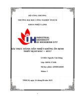 IUH - BÀI THỰC HÀNH: DẪN NHIỆT KHÔNG ỔN ĐỊNH THIẾT BỊ HT10XC +  HT17