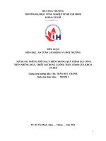 IUH - TIỂU LUẬN AN TOÀN LAO ĐỘNG VÀ MÔI TRƯỜNG - NHỮNG MỐI NGUY HIỂM TRONG QUÁ TRÌNH GIA CÔNG TRÊN NHỮNG MÁY, THIẾT BỊ TRONG XƯỞNG THỰC HÀNH CỦA KHOA CƠ KHÍ
