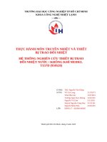 IUH - THỰC HÀNH MÔN TRUYỀN NHIỆT VÀ THIẾT BỊ TRAO ĐỔI NHIỆT - HỆ THỐNG NGHIÊN CỨU THIẾT BỊ TRAO ĐỔI NHIỆT NƯỚC / KHÔNG KHÍ MODEL T157D (950520)