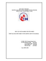 IUH - BÁO CÁO THÍ NGHIỆM TRUYỀN NHIỆT THIẾT BỊ TRAO ĐỔI NHIỆT NƯỚC/KHÔNG KHÍ T157D (950520)
