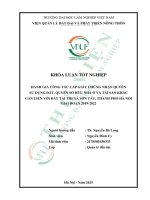 Đánh giá công tác cấp giấy chứng nhận quyền sử dụng Đất, quyền sở hữu nhà Ở và tài sản khác gắn liền với Đất tại thị xã sơn tây, thành phố hà nội giai Đoạn 2019 2022