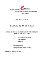 IUH - BÁO CÁO DỰ ÁN KỸ THUẬT - THIẾT KẾ HỆ THỐNG TƯỚI TIÊU SỬ DỤNG NĂNG LƯỢNG MẶT TRỜI