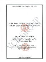Ngân hàng câu hỏi kiến thức cm (300 câu bổ sung   gửi học viên) 2025