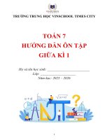 Đề cương Ôn tập giữa hki môn toán cambridge lớp 7 hệ chuẩn Vinschool