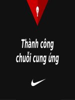Tiểu luận - quản trị chuỗi cung ứng - đề tài -  Thành công chuỗi cung ứng của Nike