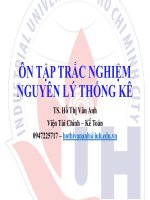 Ôn tập trắc nghiệm Nguyên lý thống kê - Có đáp án chi tiết