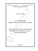 Nghiên cứu, tổ chức hoạt Động du lịch sinh thái tại vườn quốc gia cát bà, thành phố hải phòng