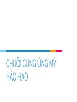 TIỂU LUẬN - quản trị chuỗi cung ứng - ĐỀ TÀI  - CHUỖI CUNG ỨNG MỲ HẢO HẢO
