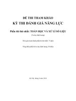 Đề thi tham khảo Đánh giá năng lực Đại học số 4