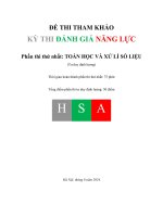 Đề thi tham khảo Đánh giá năng lực Đại học số 1